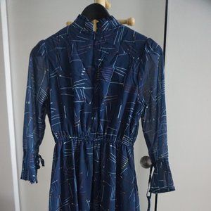 elegant half-sleeves chiffon dress